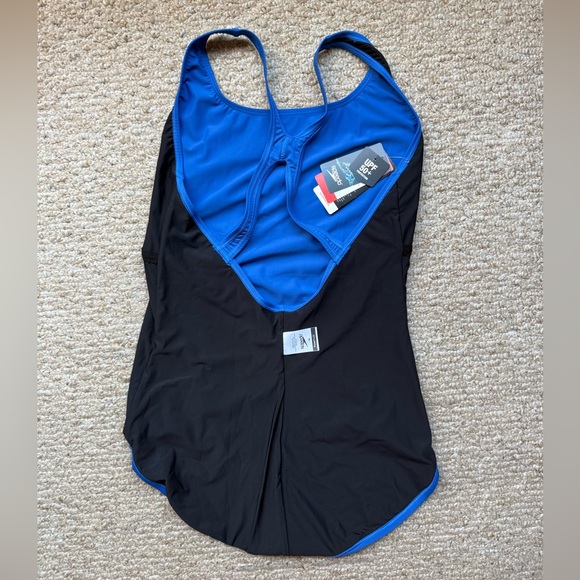 NWT SPEEDO Women's Blue One-Piece Swimsuit Size 18 - Picture 13 of 16